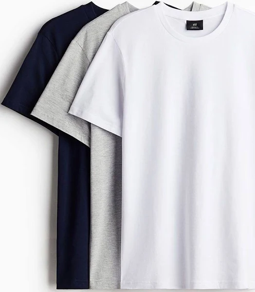 H&M Men's Pack of 3 T-Shirts